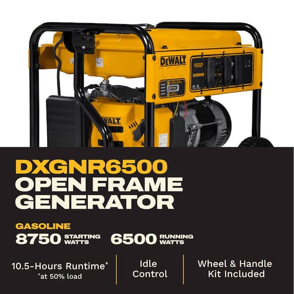 8125 / 6500- Watt Gas Powered Portable Generator with Idle Control, Covered Outlets and CO Protect -DXGNR6500