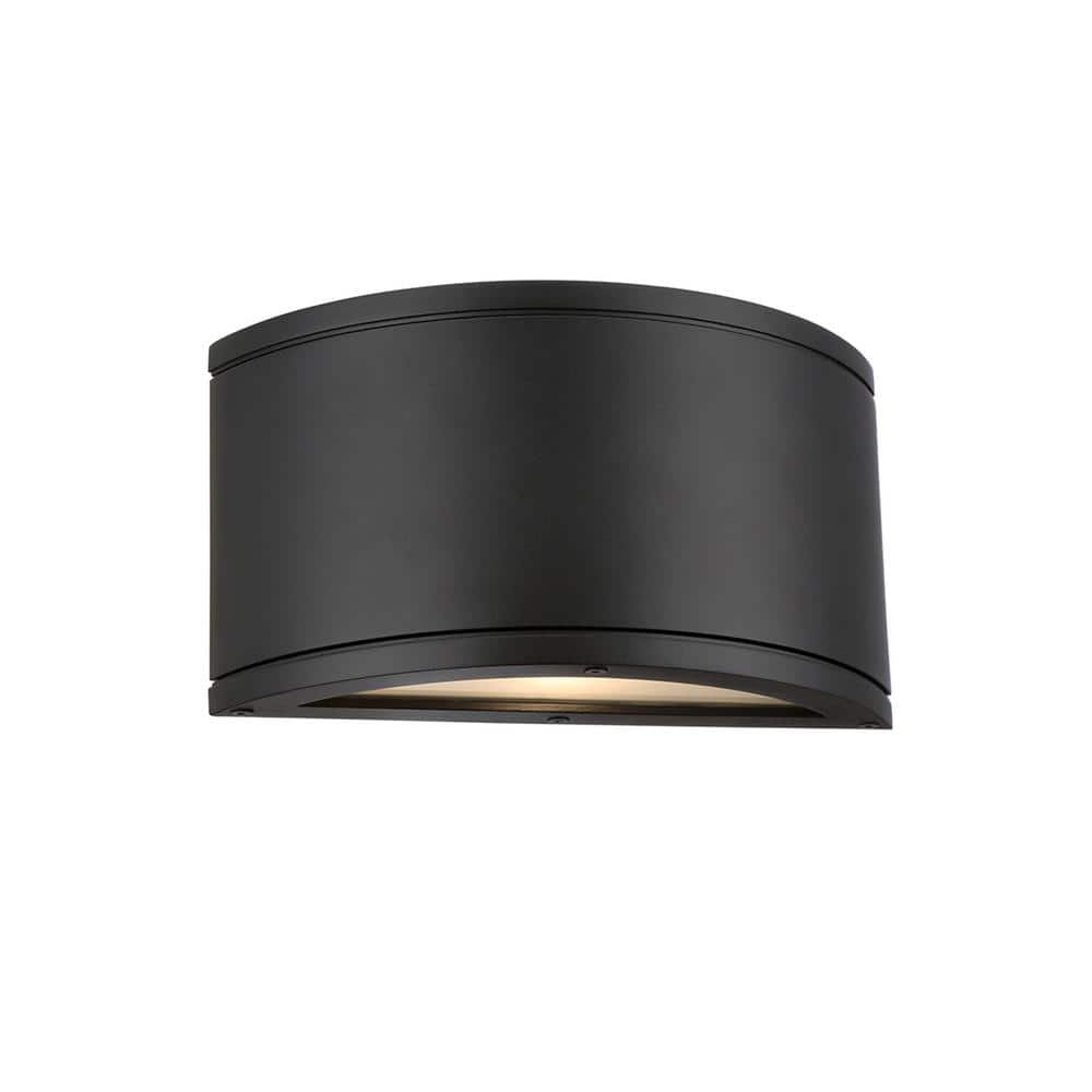Crescent Black Aluminum 10" LED Outdoor Wall Sconce