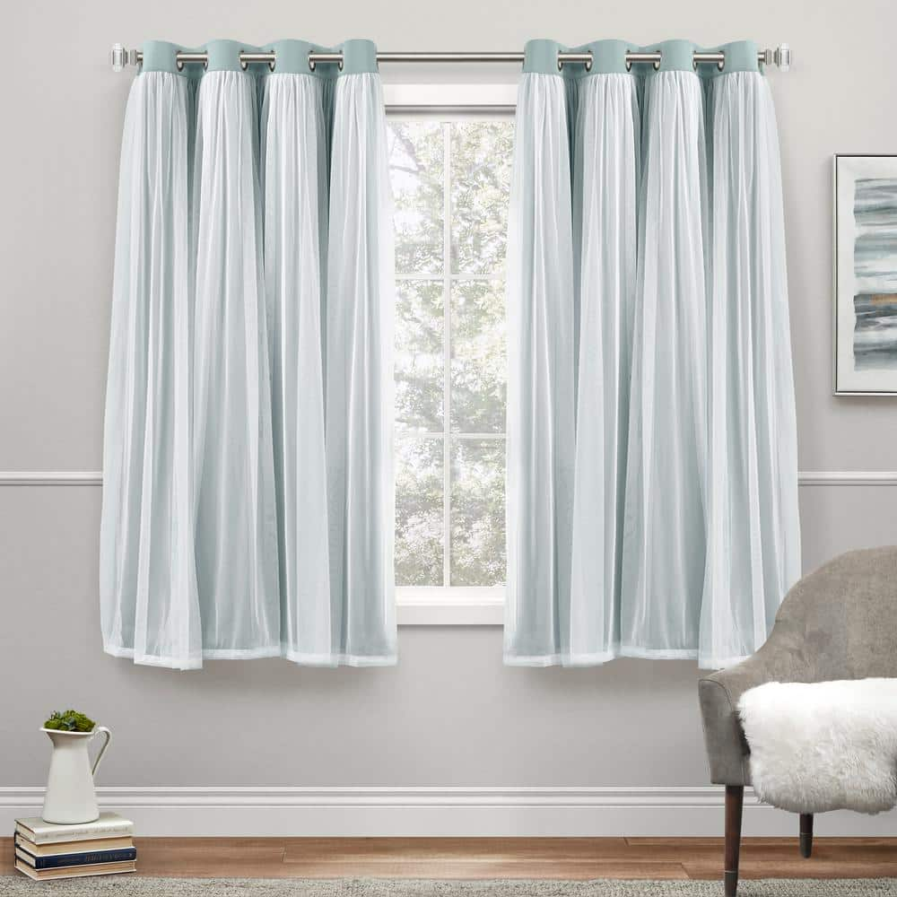 EXCLUSIVE HOME Catarina Seafoam Solid Lined Room Darkening Grommet Top ...