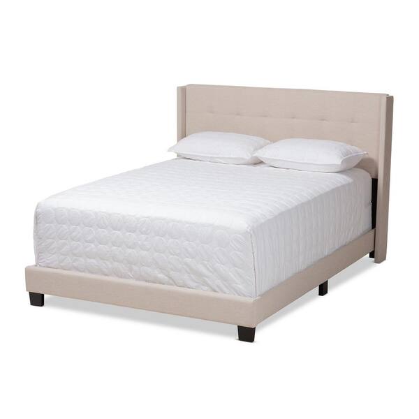 Baxton Studio Lisette Modern and Contemporary Beige Fabric Upholstered Queen Size Bed Baxton Studio Lisette Modern and Contemporary Beige Fabric Upholstered Queen Size Bed