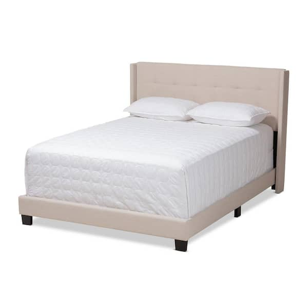 Baxton Studio Lisette Beige King Bed 150 8852 HD The Home Depot