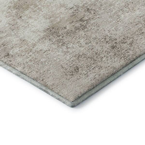 Mayfield Premium Machine Washable Abstract AMF1027 Ivory 3 ft. x 5 ft. Area Rug