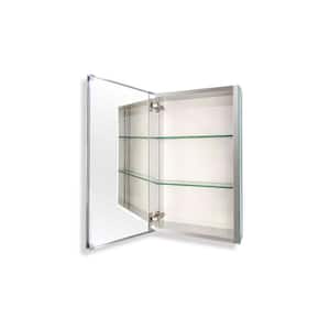 15 in. W x 26 in. H Rectangular Aluminum Medicine Cabinet with Mirror