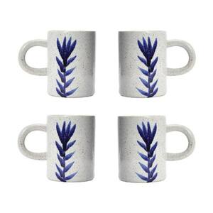 38.27 oz. White Stoneware Beverage Mugs (Set of 4)