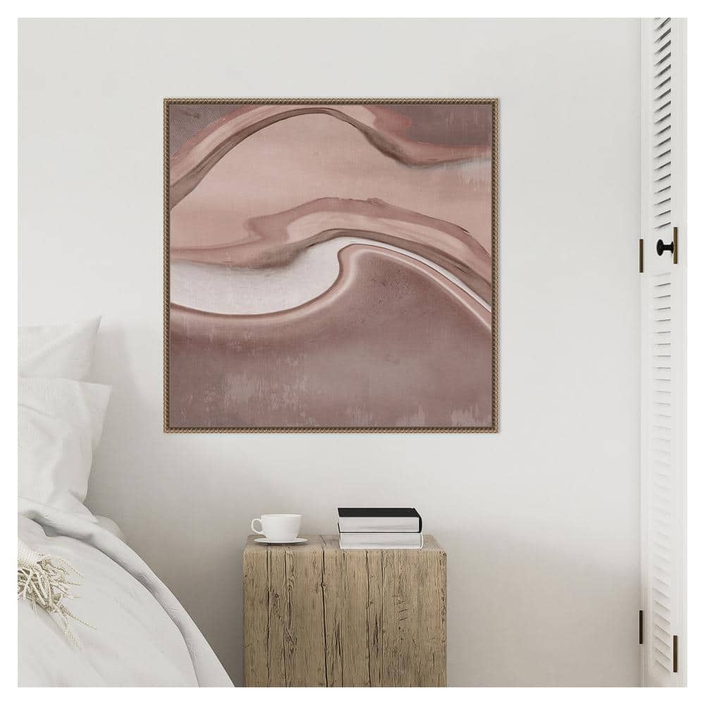 Two Sides II Abstract Canvas Print with Bronze Frame