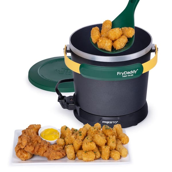 リリパットレーンFRY DAYS Presto 1qt Black GameDay FryDaddy Deep Fryer Green-Yellow 05427