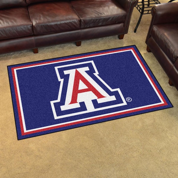 NCAA - University of Arizona Blue 6 ft. x 4 ft. Indoor Rectangle Area Rug