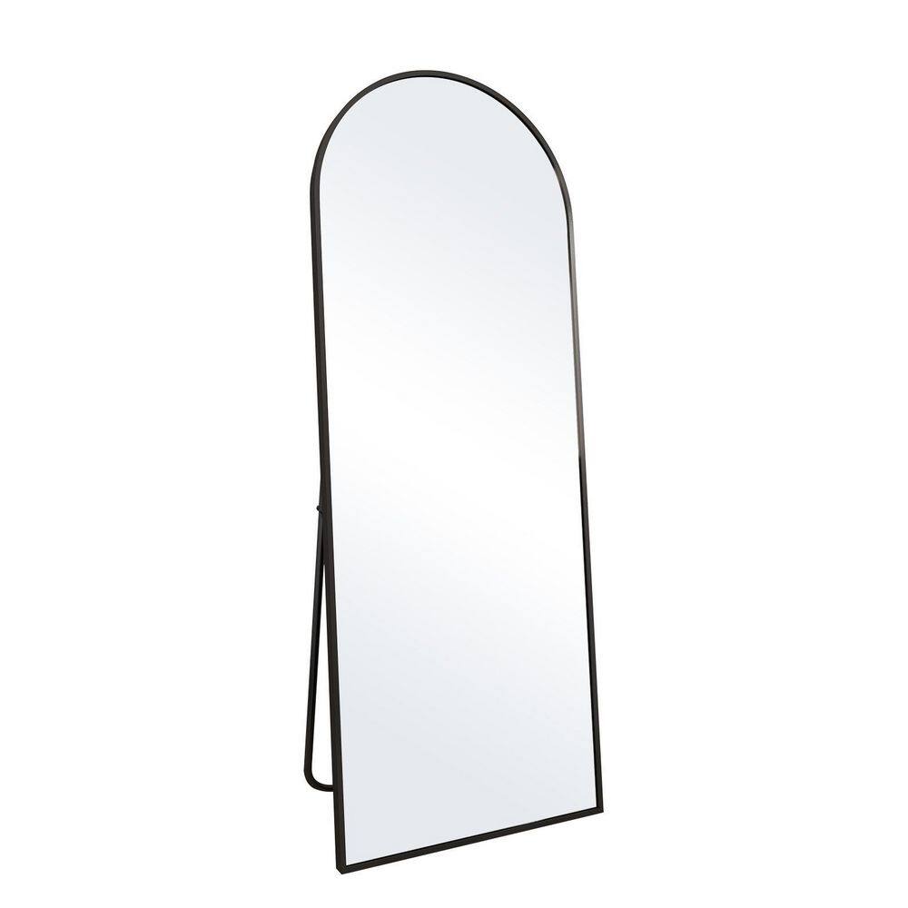 Black 25 in. W x 69 in. H Arched Aluminum Alloy Framed Full Length Standing Mirror price history on PriceWatchPro