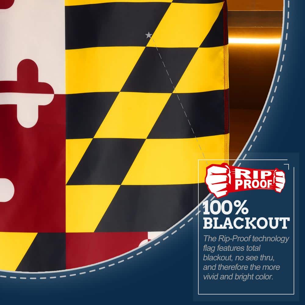 Rip-Proof Double Sided 3-Ply Maryland State Flag 3x5 Foot