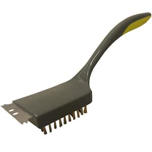 17.8 in. Grill Brush with Cross-Action Bristles and Scraper