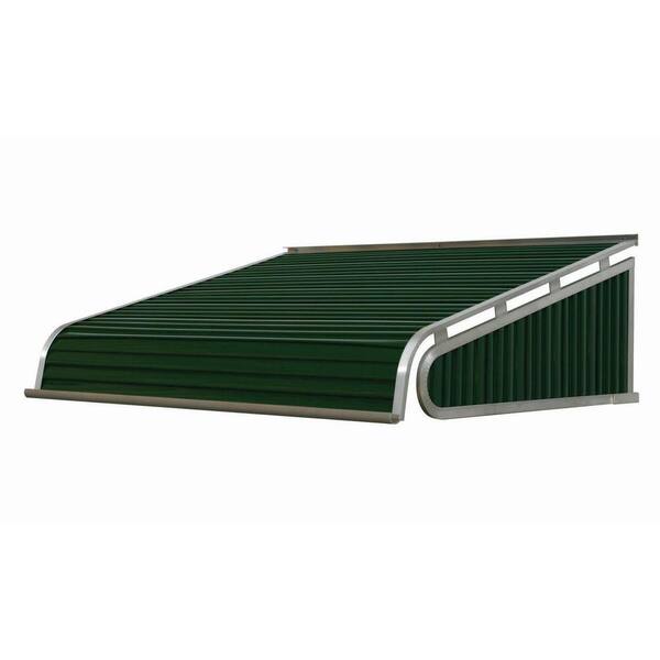 NuImage Awnings 4 ft. 2100 Series Aluminum Door Canopy (16 in. H x 42 in. D) in Hunter Green