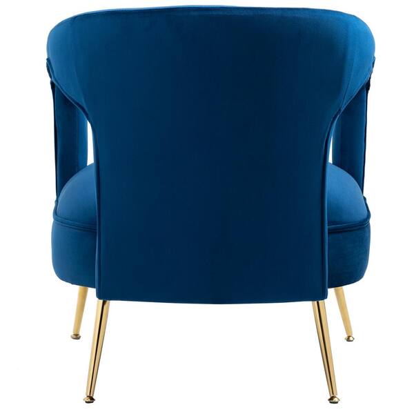 navy blue high back accent chair