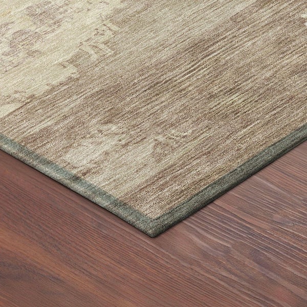 Chantille Machine Washable Indoor/Outdoor Abstract ACN2372 Mocha 3 ft. x 5 ft. Area Rug