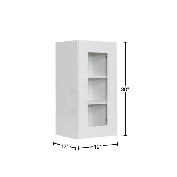 LIFEART CABINETRY Anchester Assembled 30 in. x 30 in. x 12 in. Wall Mullion Door Cabinet with 2-Doors 2-Shelves in White