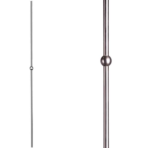 HOUSE OF FORGINGS Stainless Steel 44 in. x 0.5625 in. Stainless Steel Single Sphere Hollow Stainless Steel Baluster