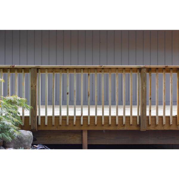 ProWood 8 ft. Aluminum Pressure-Treated Southern Yellow Pine Deck Rail Kit  298645 - The Home Depot