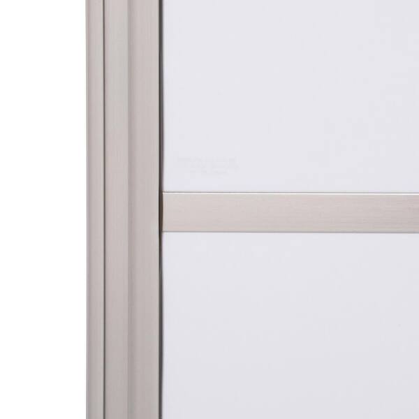 Contractors Wardrobe 60 in. x 81 in. Aurora Brushed Nickel Aluminum Frame  Mirrored Interior Sliding Closet Door AUR-6081BN2R - The Home Depot