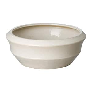 Ceramic Bowl with a Moon White Glaze