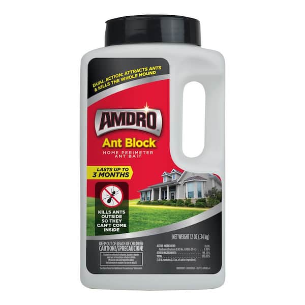 AMDRO Ant Block 12 oz. Outdoor Home Perimeter Ant Killer Granule Bait with 3-Month Control