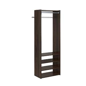 Select 25 in. W Espresso Wood Closet Tower