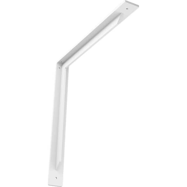 Ekena Millwork 2 in. x 18 in. x 18 in. Steel White Primer Stockport Bracket