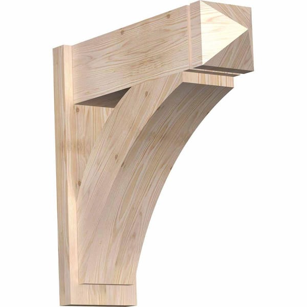 Ekena Millwork 8 in. x 26 in. x 26 in. Thorton Arts and Crafts Rough Sawn Douglas Fir Outlooker
