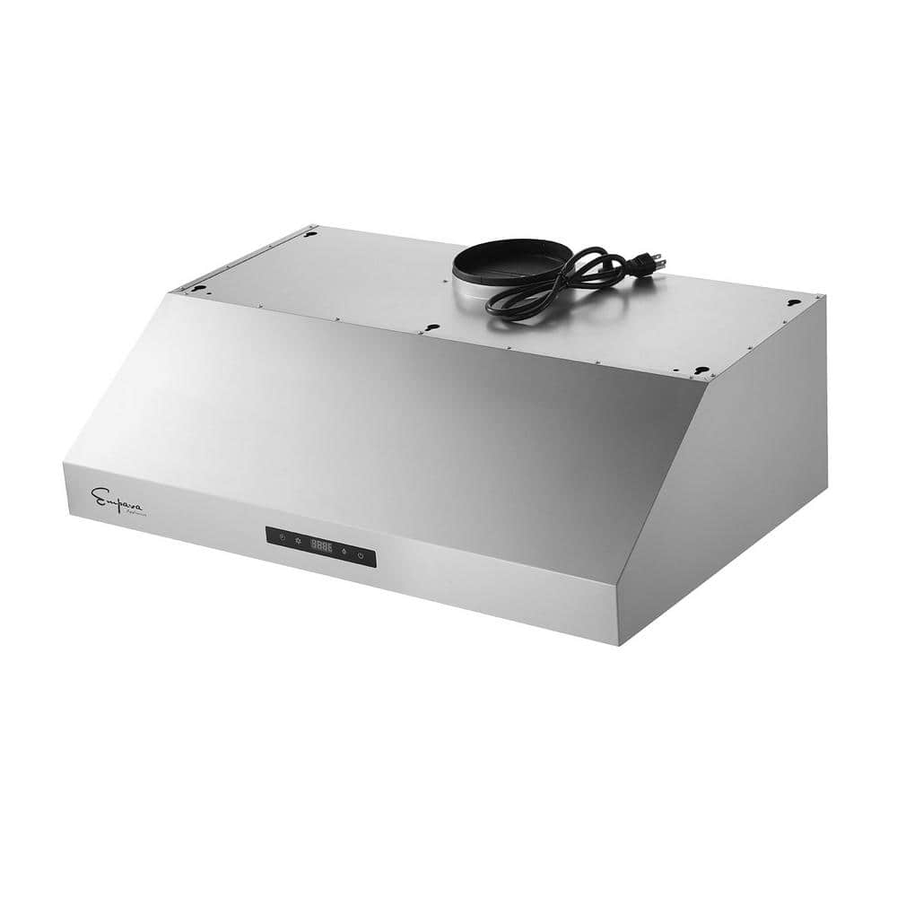 30" Brushed Stainless Steel Under Cabinet Range Hood with Charcoal Filter