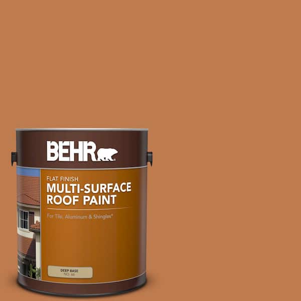 BEHR 1 gal. #MS-11 Rustic Orange Flat Multi-Surface Exterior Roof Paint