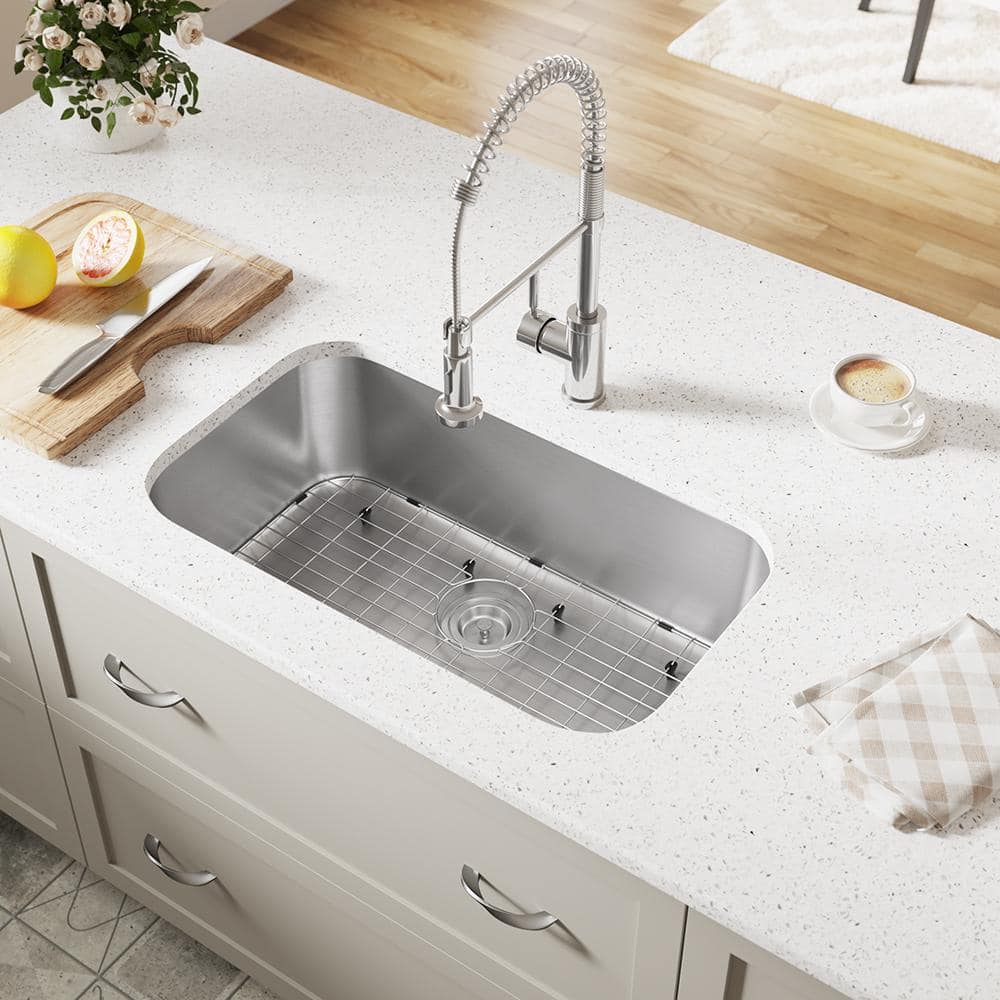 MR Direct Undermount Stainless Steel 30 in. Single Bowl Kitchen Sink