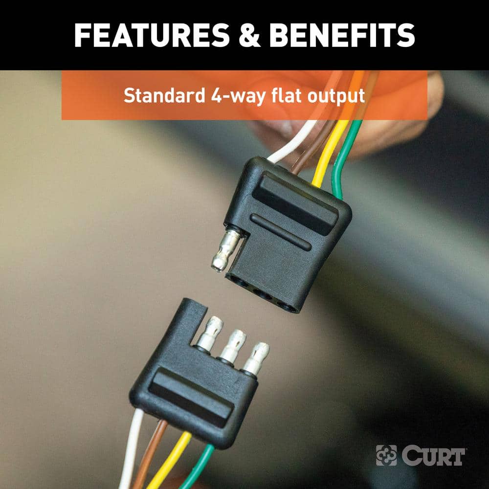 Compact Black Rubber 4-Way Flat Connector Plug & Socket