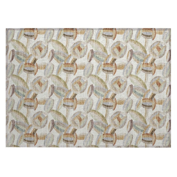Chantille Machine Washable Indoor/Outdoor Abstract ACN2454 Ivory 2 ft. x 3 ft. Accent Rug