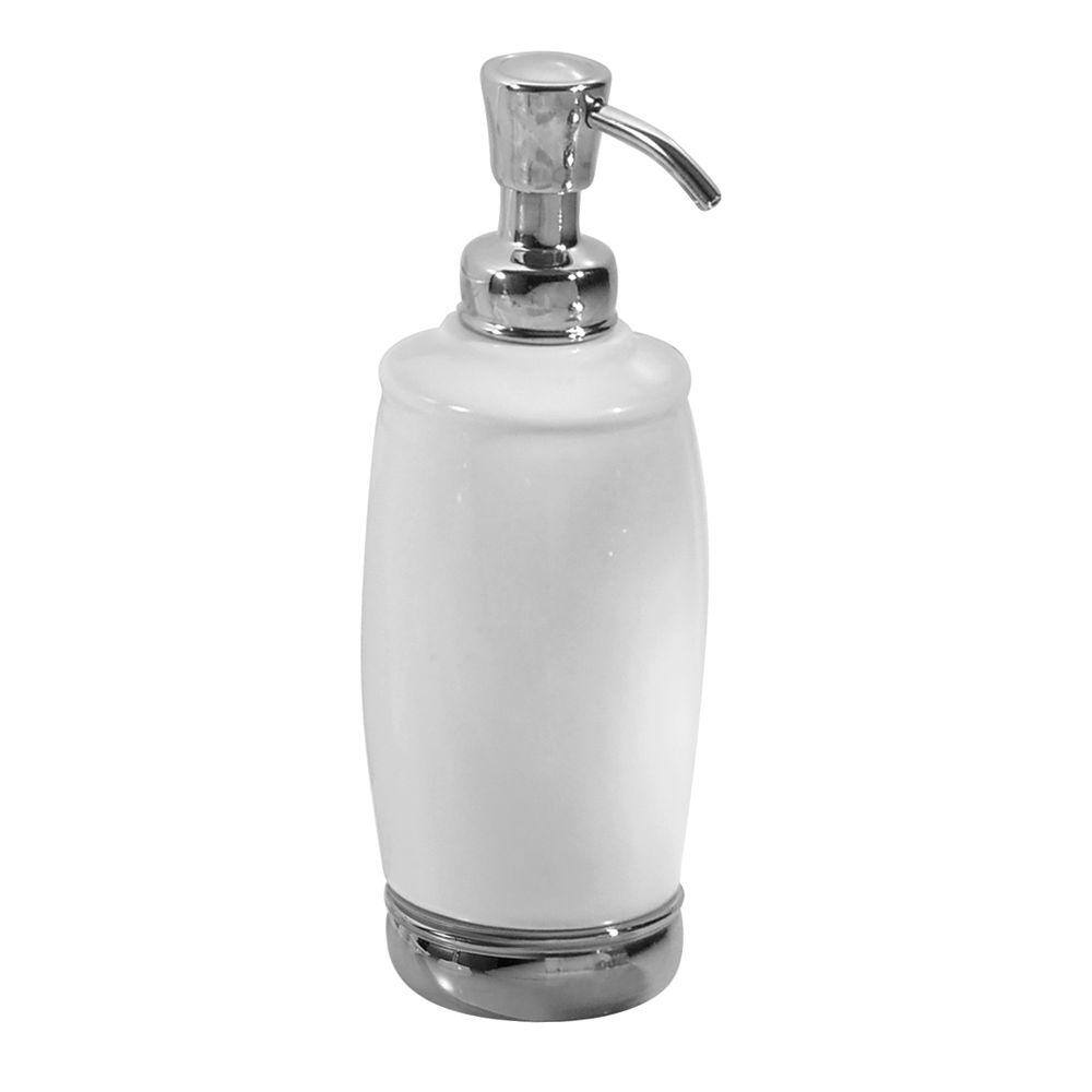 white soap dispenser pump