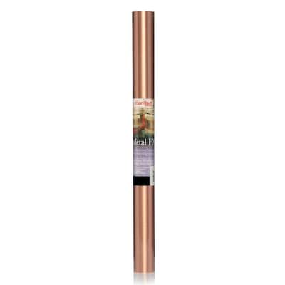 Metal FX 18 in. x 6 ft. Faux Brushed Copper Self-Adhesive Drawer and Shelf Liner (6 Rolls)
