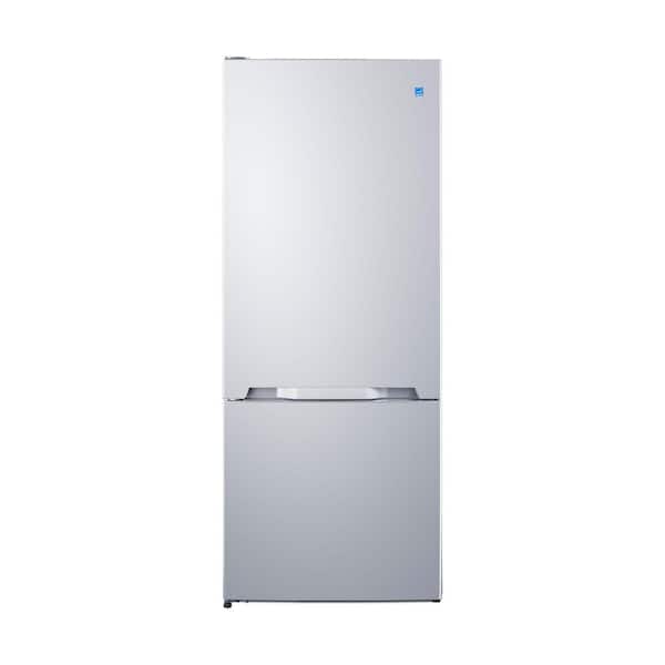 Summit Appliance 27 in. 15.1 cu. ft. Bottom Freezer Refrigerator in White, Energy star