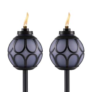 64 in. Easy Install Torch Metal Globe (2-Pack)