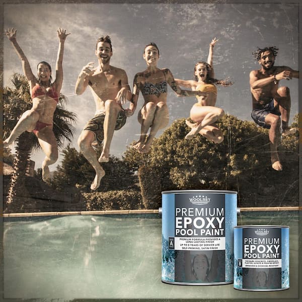 WOOLSEY Premium Epoxy Pool Paint White 930 193006 The Home Depot