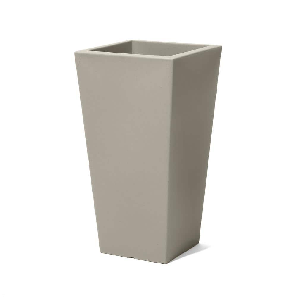 Tremont Tall Concrete Resin Self-Watering Planter