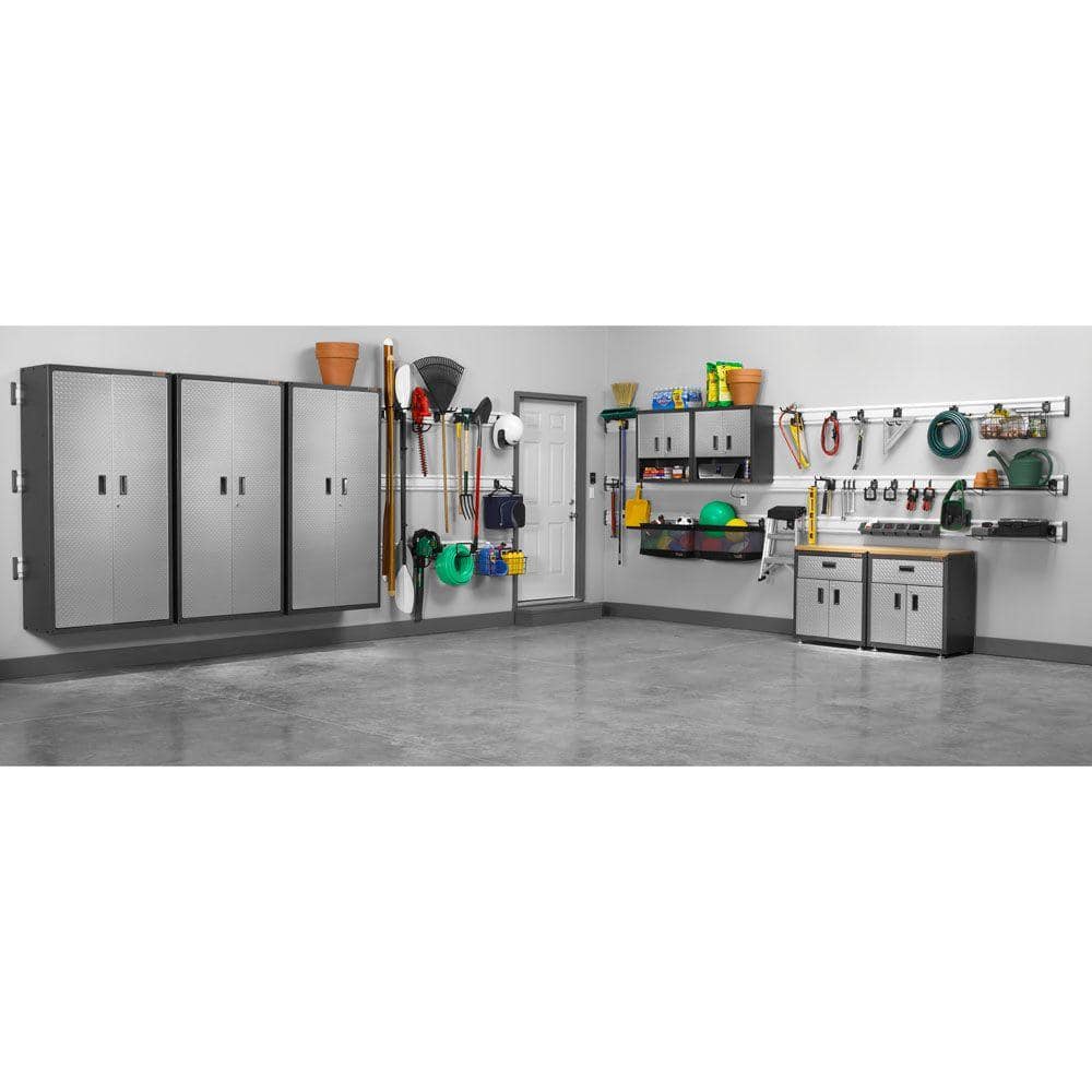 Silver Steel Ready-to-Assemble Cabinet Wall Bracket Kit