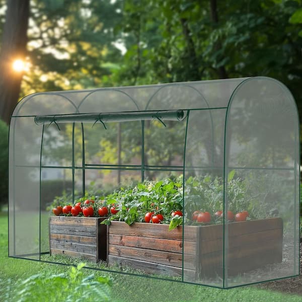 ABORON Crop Cage for Garden Plant 9.9 x 3.3 x 6 ft. Wind-Resistant
