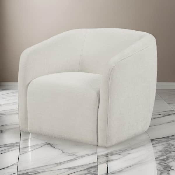 Benjara Beige Fabric Arm Chair with Cushioned Seating