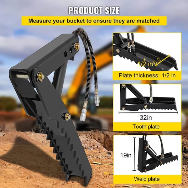 LINVILLE Heavy Duty 32 Backhoe/Excavator Thumb Attachment - American Made, USA