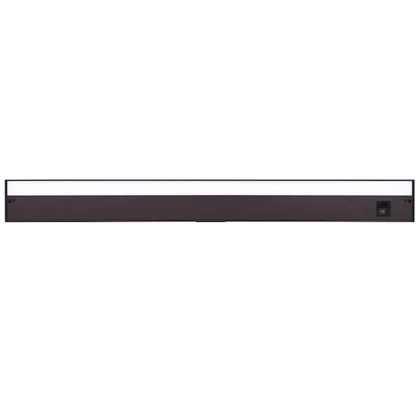 36 in. Hardwired/Plug-in Bronze Finish Dimmable Integrated LED Adjustable White CCT Linkable Under Cabinet Light
