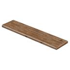 Walton Oak 47 in. L x 12-1/8 in. D x 1-11/16 in. H Vinyl Overlay Right Return to Cover Stairs 1 in. T