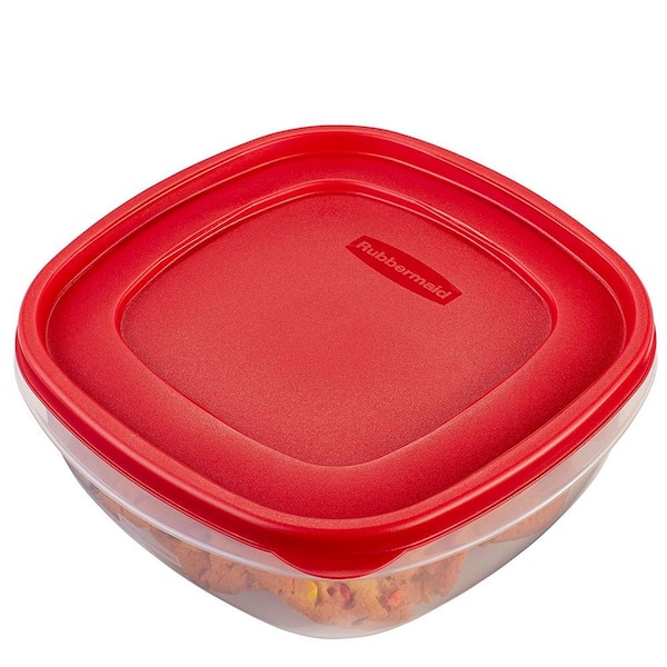 Rubbermaid 608866902584 Easy Find Lids Square 3Cup Food Storage Container of 