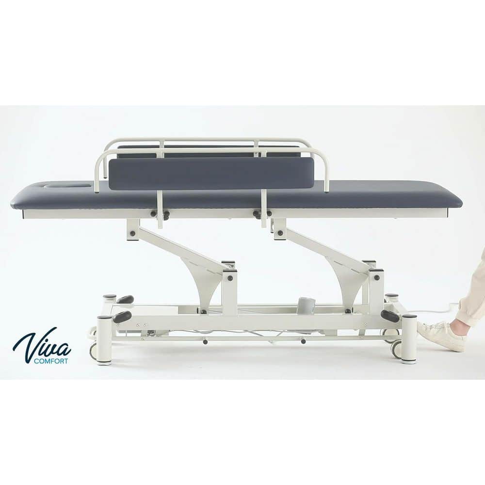 Industrial Rectangular Leather and Steel Adjustable Table