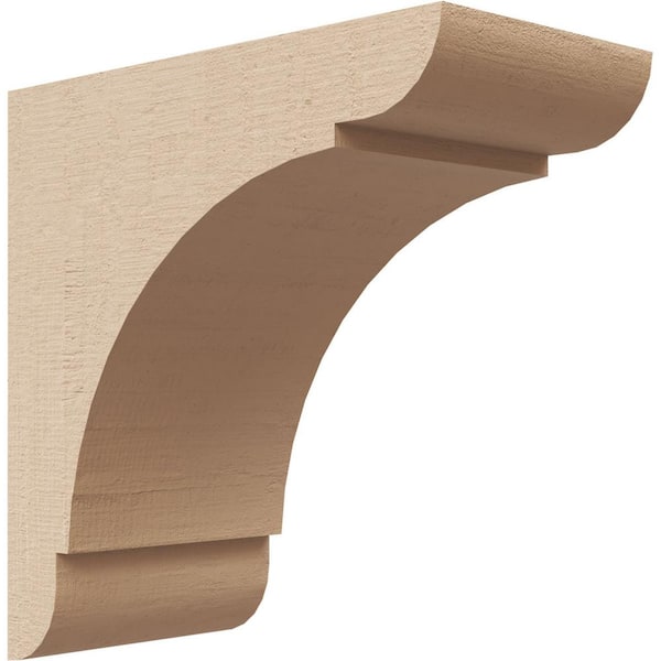 Ekena Millwork 2 in. x 4 in. x 4 in. Series 1 Classic Olympic Rough Cedar Woodgrain Timberthane Polyurethane Corbel, Primed Tan