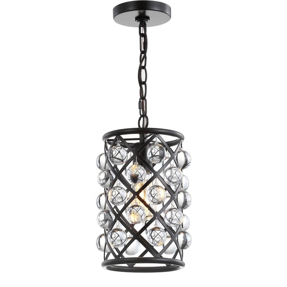 Gabrielle 8" Oil-Rubbed Bronze and Crystal LED Pendant