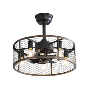 20 in. Indoor Black Classic Ceiling Fan with Light