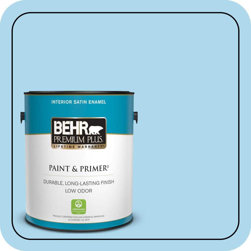 1 gal. #540A-3 Blue Feather Satin Enamel Low Odor Interior Paint & Primer price history on PriceWatchPro