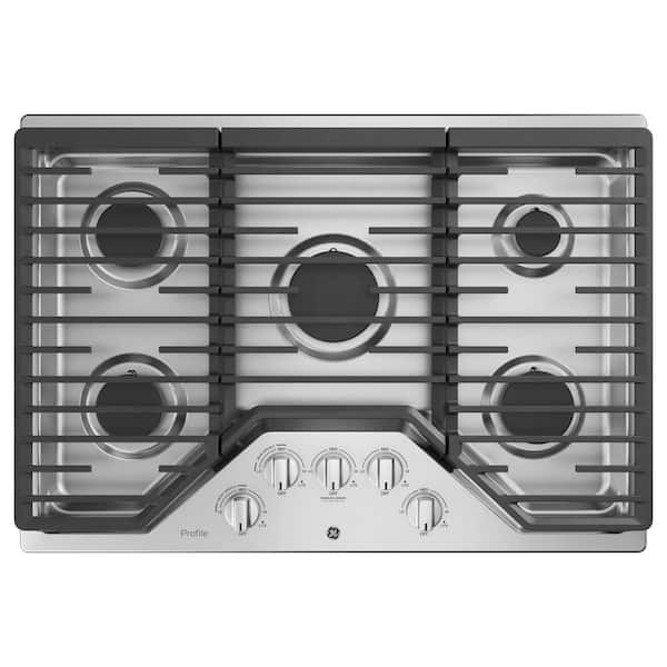 GE Profile 30 in. Gas Cooktop in Stainless Steel with 5 Burners including Power Boil Burners